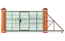 Ворота откатные из сетки 2500×3000 ВЭ-5607